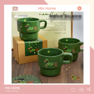 Ly sứ 280ml cốc sứ quà tặng sinh nhật sang trọng đáng yêu Minhome