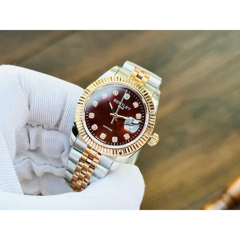 [Chính Hãng 100%] Đồng Hồ Nữ Bentley BL2333 (2333) Máy Quartz (Pin) Kính Sapphiare Siz 30 Dây Thép K