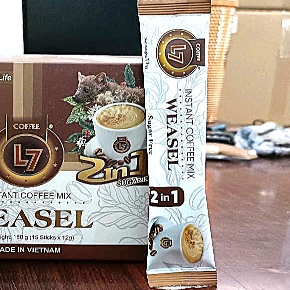 Mẫu - 3 gói Cà phê hoà tan L7 Hương Chồn