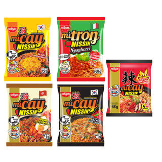   Gói Lẻ  Mì Trộn NISSIN Cay Hàn Quốc 4 Vị Phô Mai  Trứng Muối  Gà Cay Hàn Quốc  Súp Cay 