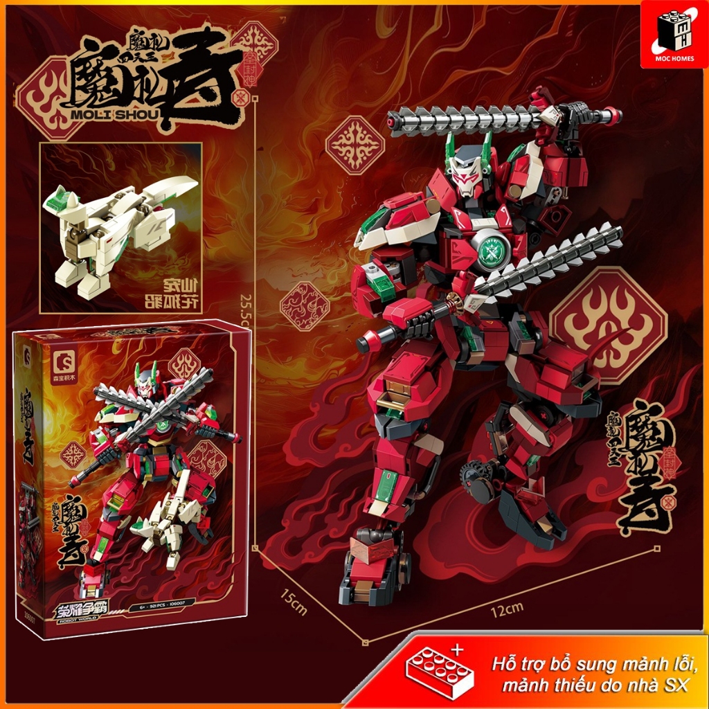 Đồ chơi lắp ráp tứ đại thiên vương Mo-Lishou 106007 Sembo Block