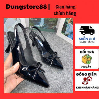  Giày cao gót nữ thời trang công sở cao cấp 5p 7p DUNGSTORE88 ba màu đen kem và đỏ đô 