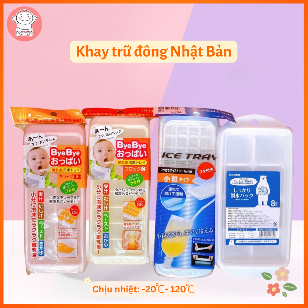 Khay trữ đông đồ ăn dặm cho bé Nhật