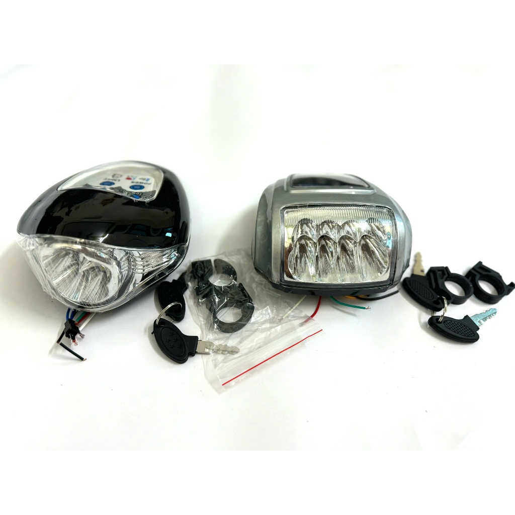 Đầu đèn Asama gắn xe đạp điện có khoá còi đèn 48v