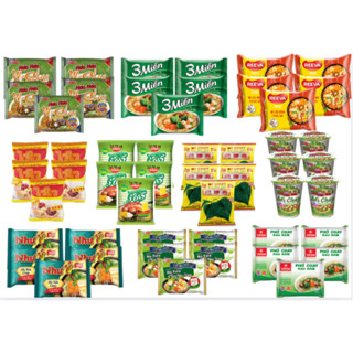 COMBO 5 GÓI Mì Chay,Hủ Tiếu Chay, Cháo Chay, Chay Thái Waiwai, Lá Bồ Đề, Lá Đa,Miliket, Vifon Rau Nấm....