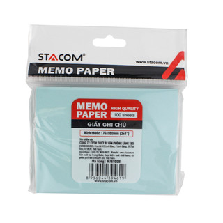 Giấy note nhiều màu, kích thước 76*100mm, keo siêu dính | Stacom M76100