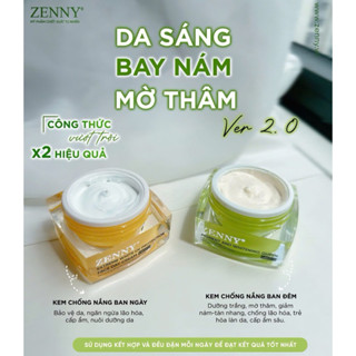  Kem zenny ngày  và  đêm  ver phiên bản  nâng  cấp  tặng  2serum + bột  rửa  mặt   