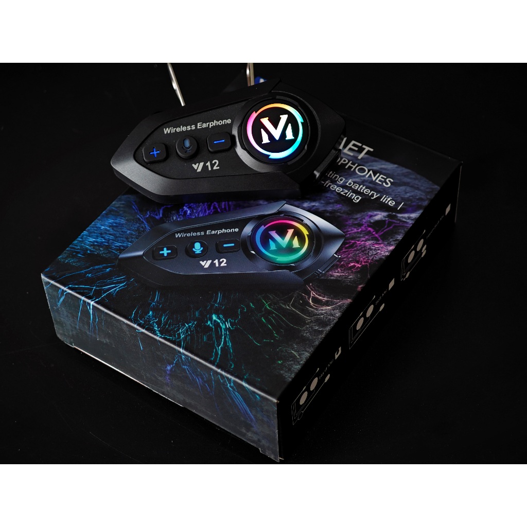 Tai Nghe Bluetooth Chống Nước Y12 Cho Mũ Bảo Hiểm Fullface, 3/4