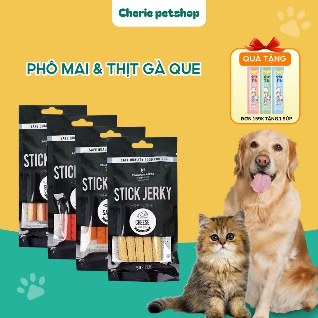 PHÔ MAI & THỊT GÀ QUE CHO CHÓ