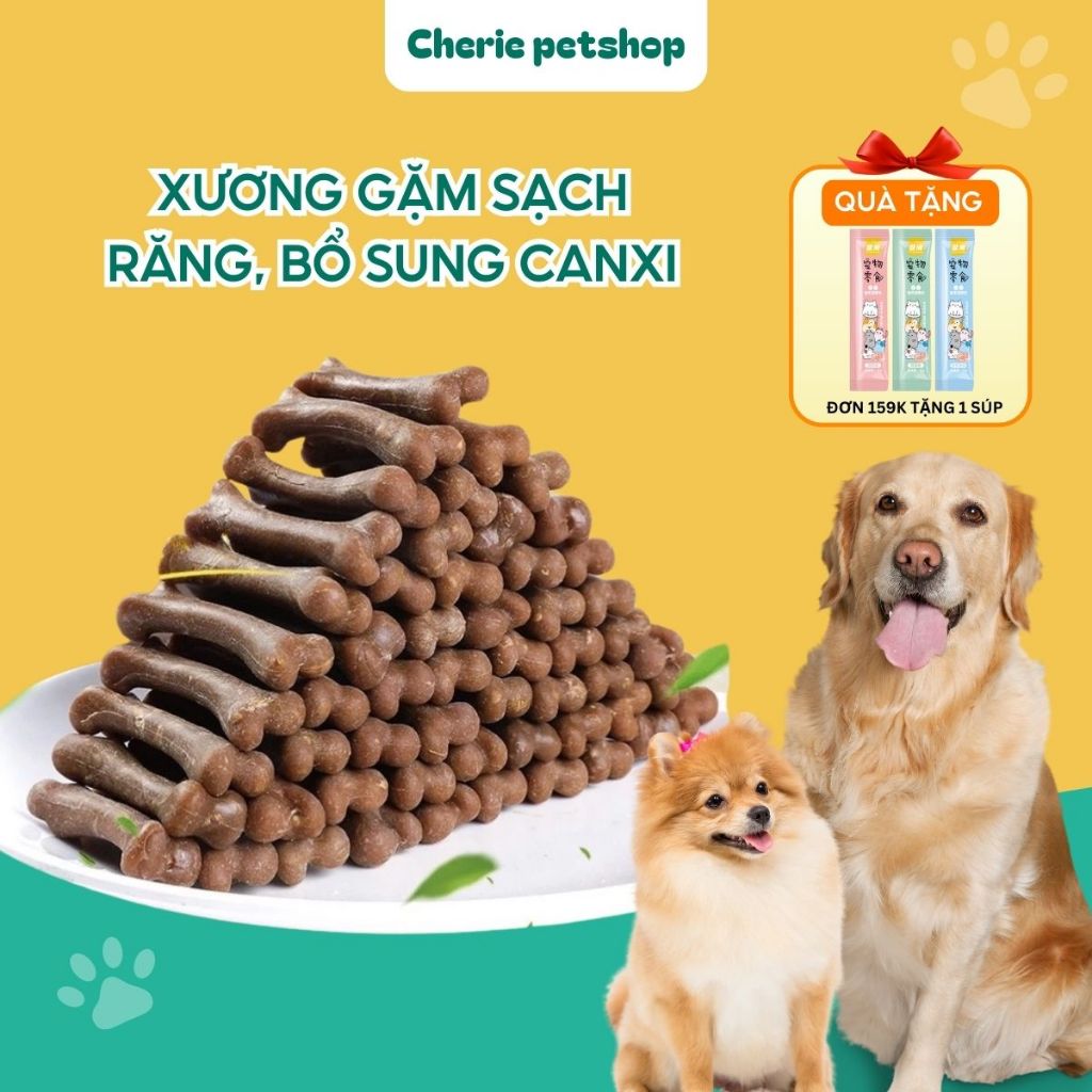 Combo 4 Thanh Xương Gặm Sạch Răng, Thơm Miệng, Bổ Sung Canxi Cho Chó Cherie Petshop