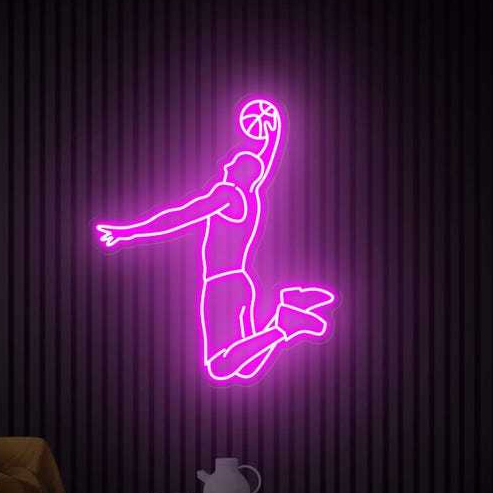 ⚡💥Đèn Trang Trí LED Neon HÌNH BÓNG RỔ treo Tường HÌNH BÓNG RỔ Nhiều Mẫu ( Kèm nguồn và miếng dán tre