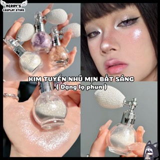 Phấn Bắt Sáng Mặt Body Kim Tuyến Lấp Lánh Dạng Mịn Phun Xịt Hỗ Trợ Trang Điểm Makeup Mặt Tóc Cơ Thể