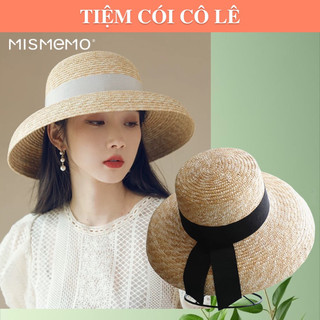  Nón cói chuông cao cấp phối nơ đen bản to đi biển sang chảnh - Tiệm Cói Cô Lê 
