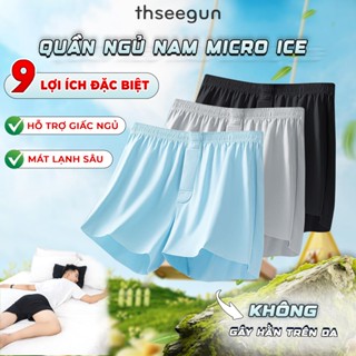 Combo 3 Quần Ngủ Cho Nam, Quần Đùi Nam Mặc Nhà Thseegun, Chất Liệu Thun Lạnh Micro ICE Siêu Thoáng Mát, Mềm Mịn, Co Giãn