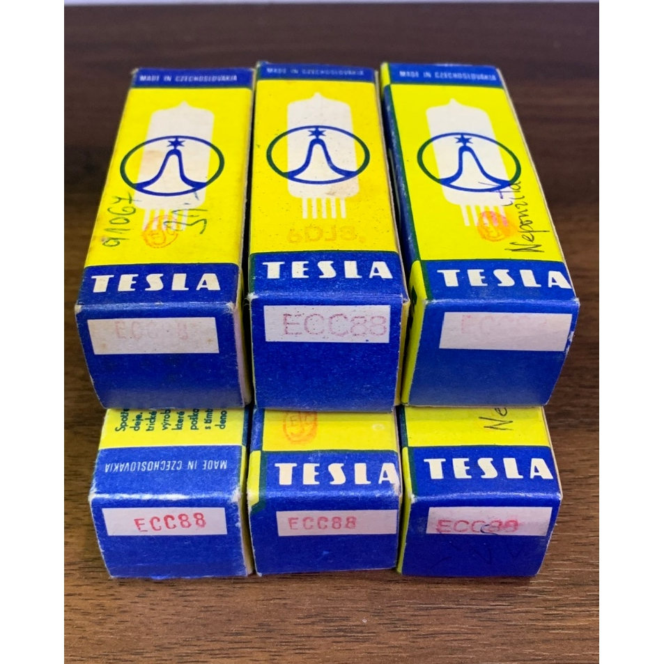 Bóng đèn E88cc/Ecc88/ 6DJ8/ 6922 – Tesla - NOS NIB - Made in Tiệp
