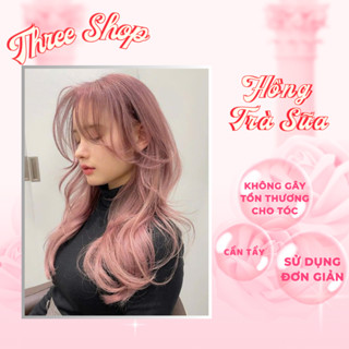    Nhuộm Siêu Dưỡng   Thuốc nhuộm tóc màu Hồng Trà Sữa . Màu nhuộm sử dụng tại nhà 