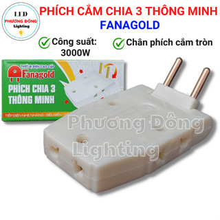Phích cắm chia 3 thông minh 2500W Thương hiệu Fanagold