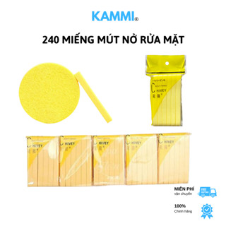 Bông Mút Nở Bọt Biển Rửa Mặt 1 Cây 240 Miếng