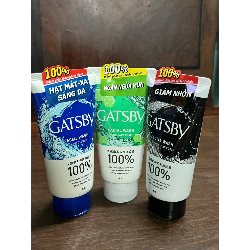 Sữa Rửa Mặt Gatsby Nam 130g (3 loại)