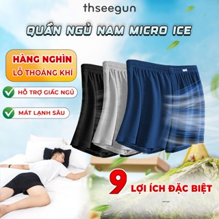 Combo 3 Quần Ngủ Cho Nam, Quần Đùi Nam Mặc Nhà Thseegun, Chất Liệu Thun Lạnh Micro ICE Lưới Thoáng, Mềm Mịn, Co Giãn 812