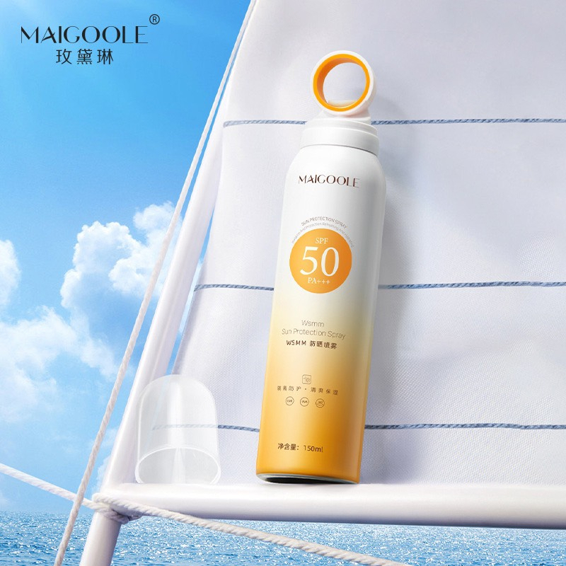 Xịt chống nắng SPF50+ Maigoole - Xịt Maigoole không nhờn rít, chống tia cực tím, dưỡng trắng body, nâng tone da 150ml