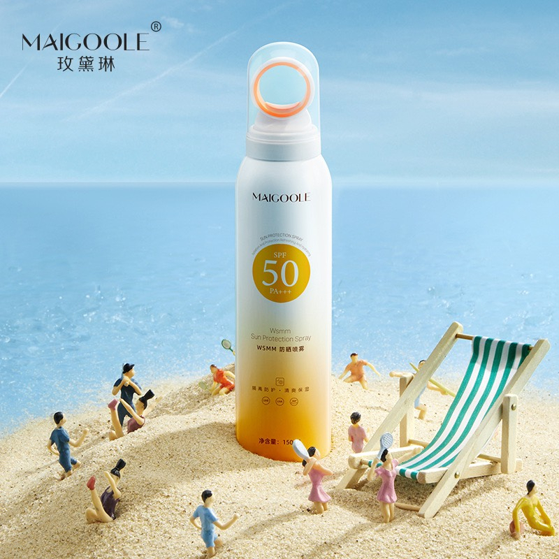 Xịt chống nắng SPF50+ Maigoole - Xịt Maigoole không nhờn rít, chống tia cực tím, dưỡng trắng body, nâng tone da 150ml
