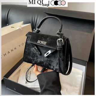 Túi xách nữ đeo chéo sang chảnh quai xách da PU nhung mịn hàng Quảng Châu cao cấp phù hợp đi tiệc đi chơi MIQI TX102A