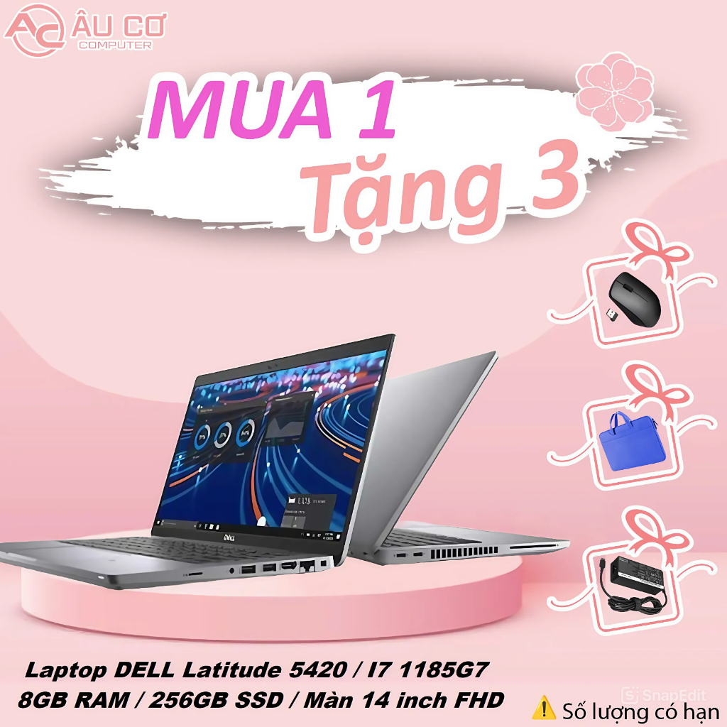 [Sale Sốc] Laptop DELL Latitude 5420 - Intel I7 1185G7, 8GB RAM, 256GB SSD, Màn hình 14 inch FHD, Đã