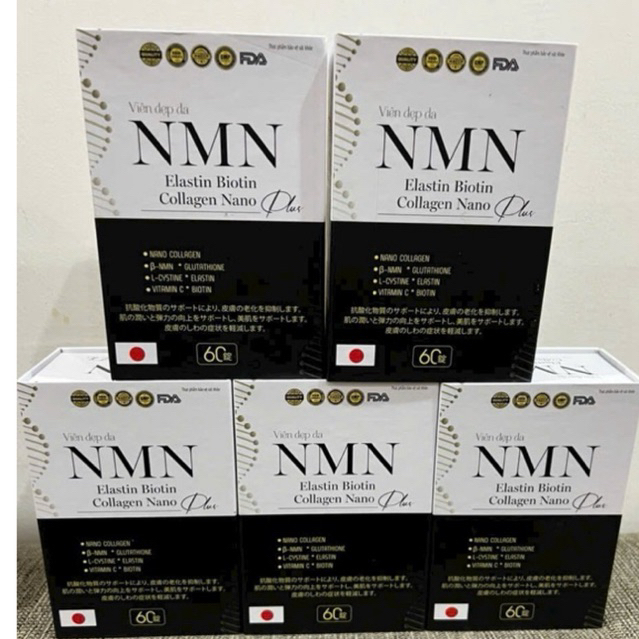 Viên uống đẹp da NMN Elastin Biotin Collagen Nano Plus ( hộp 60 viên)