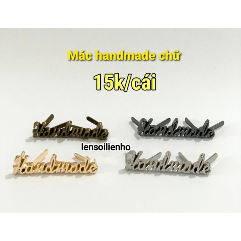 Mác handmade trang trí túi xách