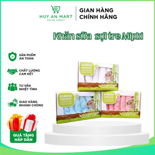  Khăn sữa 100% sợi tre Mipbi siêu mềm kích thước 30x30cm MỀM MẠI NHƯ LÀN DA EM BÉ HUY AN MART1 