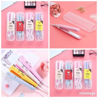 Máy là tóc/ Dập xù mini cute kèm hộp nhựa
