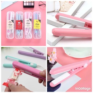 Máy là tóc/ Dập xù mini cute kèm hộp nhựa