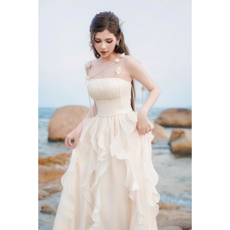 VÁY TƠ ÁNH KIM DÀI MAXI CỰC XINH, VÁY XINH, VÁY ĐI CHƠI, VÁY ĐI BIỂN, VÁY ĐI TIỆC, VÁY ĐI ĂN CƯỚI SA