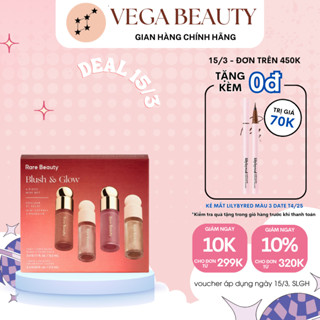 [TÁCH SET] Set má hồng và bắt sáng RARE BEAUTY Blush & Glow 4-Piece Mini Set phiên bản giới hạn