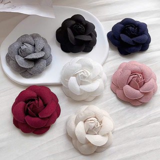 Hoa cài áo handmade - Hoa trà dạ 7cm - Hoa làm phụ kiện cài áo, kẹp tóc
