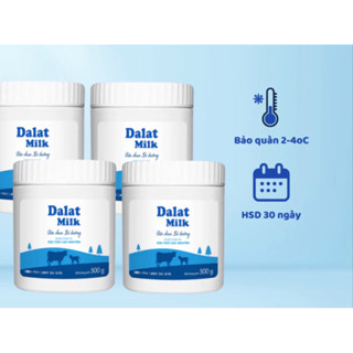 COMBO 4 HỘP Sữa Chua Ăn Dalat Milk Có Đường 500g