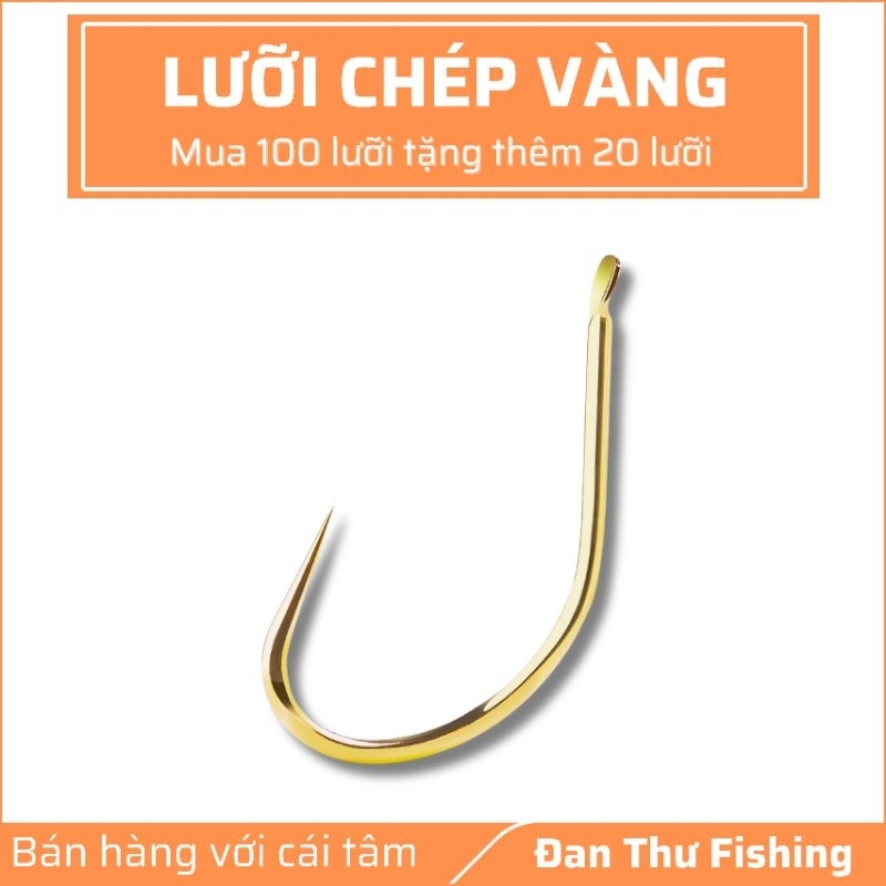 Lưỡi Câu Chép Không Ngạnh - Lưỡi Nhẹ, khoẻ, bén, giữ cá tốt - Đan Thư Fishing