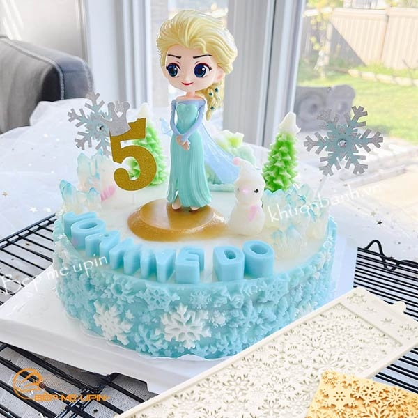 Khuôn silicon ốp viền bông hoa tuyết bản to dài 31cm khuôn tuyết noel làm bánh sinh nhật