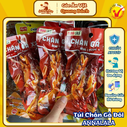 Bịch 20 Gói Chân Gà X2, Chân Gà Đôi Anna Lala Chua Chua Cay Cay Tê Tê Đậm Vị [Ăn Vặt Quang Bách]
