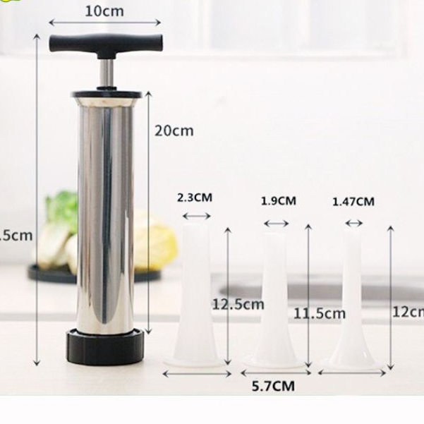 Bộ dụng cụ nhồi lạp xưởng xúc xích lòng lợn khuôn inox cao cấp