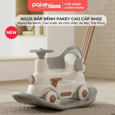 [MẪU MỚI] Ngựa Bập Bênh Cho Bé PAKEY 5in1 Đa Dạng Trò Chơi Cho Bé, Xe Chòi Chân An Toàn Xinh Xắn Cho Bé Yêu - RH02