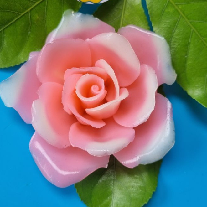 Khuôn silicon hoa hồng đại 10cm 5 cánh ngoài