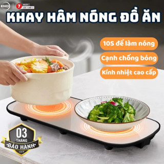 Khay Hâm Nóng Đồ Ăn Thiết Kế Kính Cường Lực Chắc Chắn, Khay Làm Nóng Đồ Ăn Cách Nhiệt ENO- HNDA01
