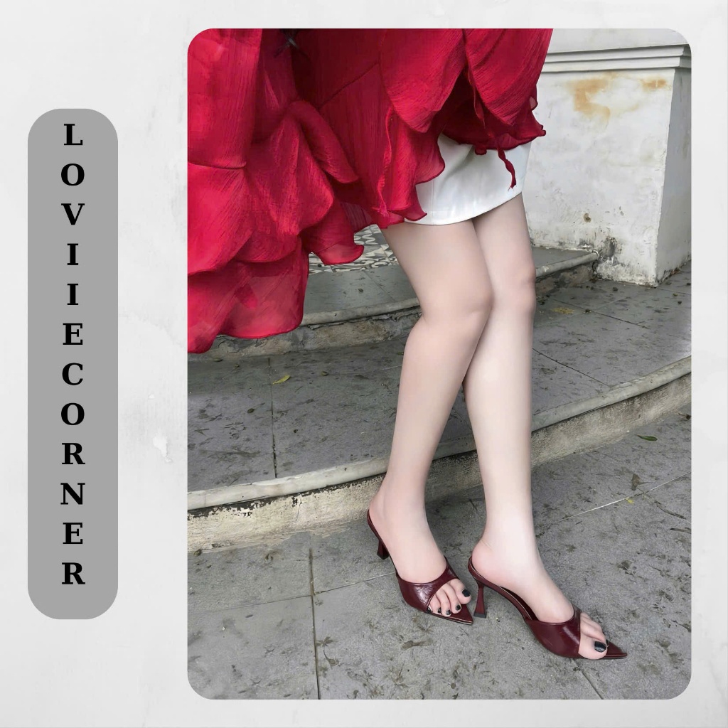 LOVIIECORNER GUỐC CAO GÓT  NỮ - GUỐC MŨI NHỌN 7 PHÂN DA MỀM - GUỐC XINH CÔNG SỞ HIỆN ĐẠI D250155 - D