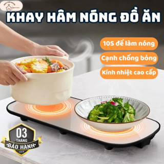 Khay Hâm Nóng Đồ Ăn Thiết Kế Kính Cường Lực Chắc Chắn, Khay Làm Nóng Đồ Ăn Cách Nhiệt BEST - HNDA01