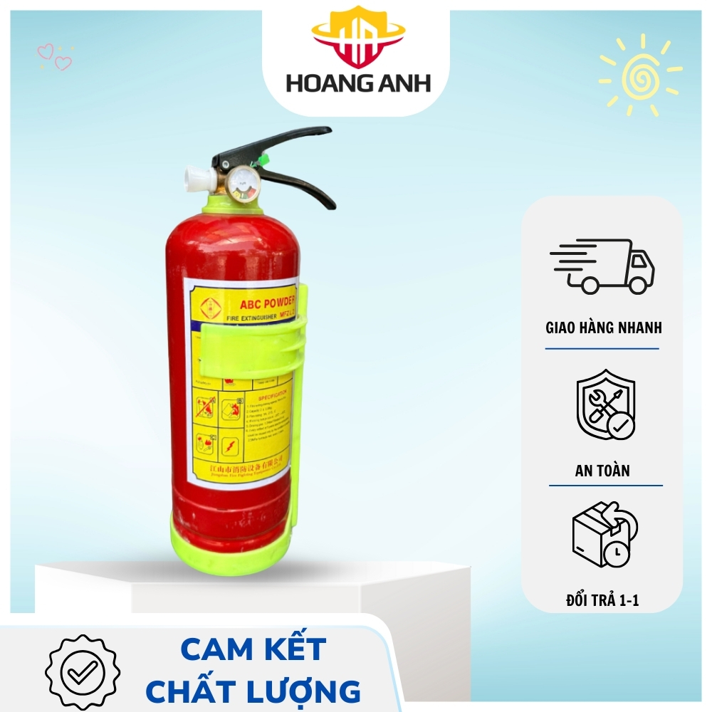 Bình chữa cháy xách tay MFZ2 chữa cháy ABC dung tích 2kg, nhỏ gọn, tiện lợi, hàng Việt /nam kiểm địn