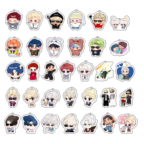 Móc Khóa anh trai say hi art nlp ngẫu nhiên có lớp seal trong làm quà tặng HIEUTHUHAI RHYDER ATUS HÙNG HUỲNH NEGAV