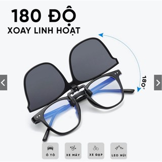  Mắt râm kẹp kính cận vuông phân cực Polarized Kẹp kính râm cho người cận UV400 Nam Nữ FERADO 