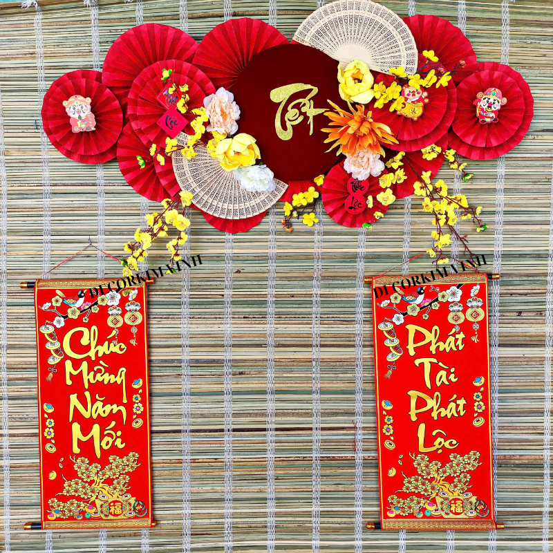 Set Vật Liệu Làm Phông Nền Trang Trí Tết SET12